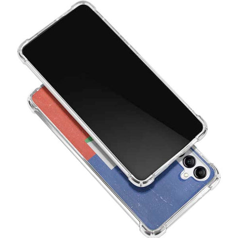 Haiti Flag Distressed Galaxy A16 5G Clear Case